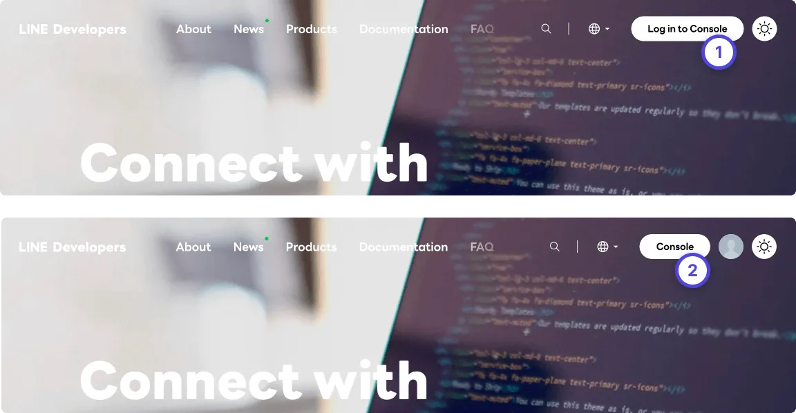 LINE Developers Homepage