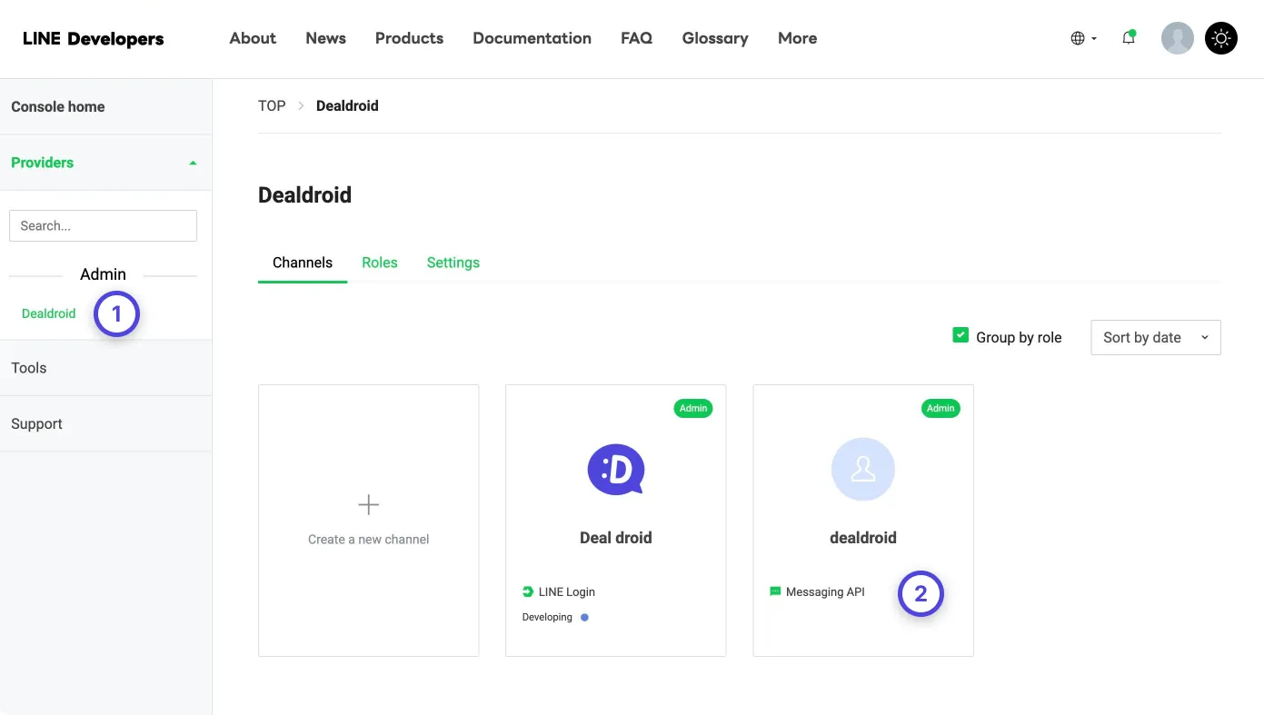 LINE Providers Dashboard