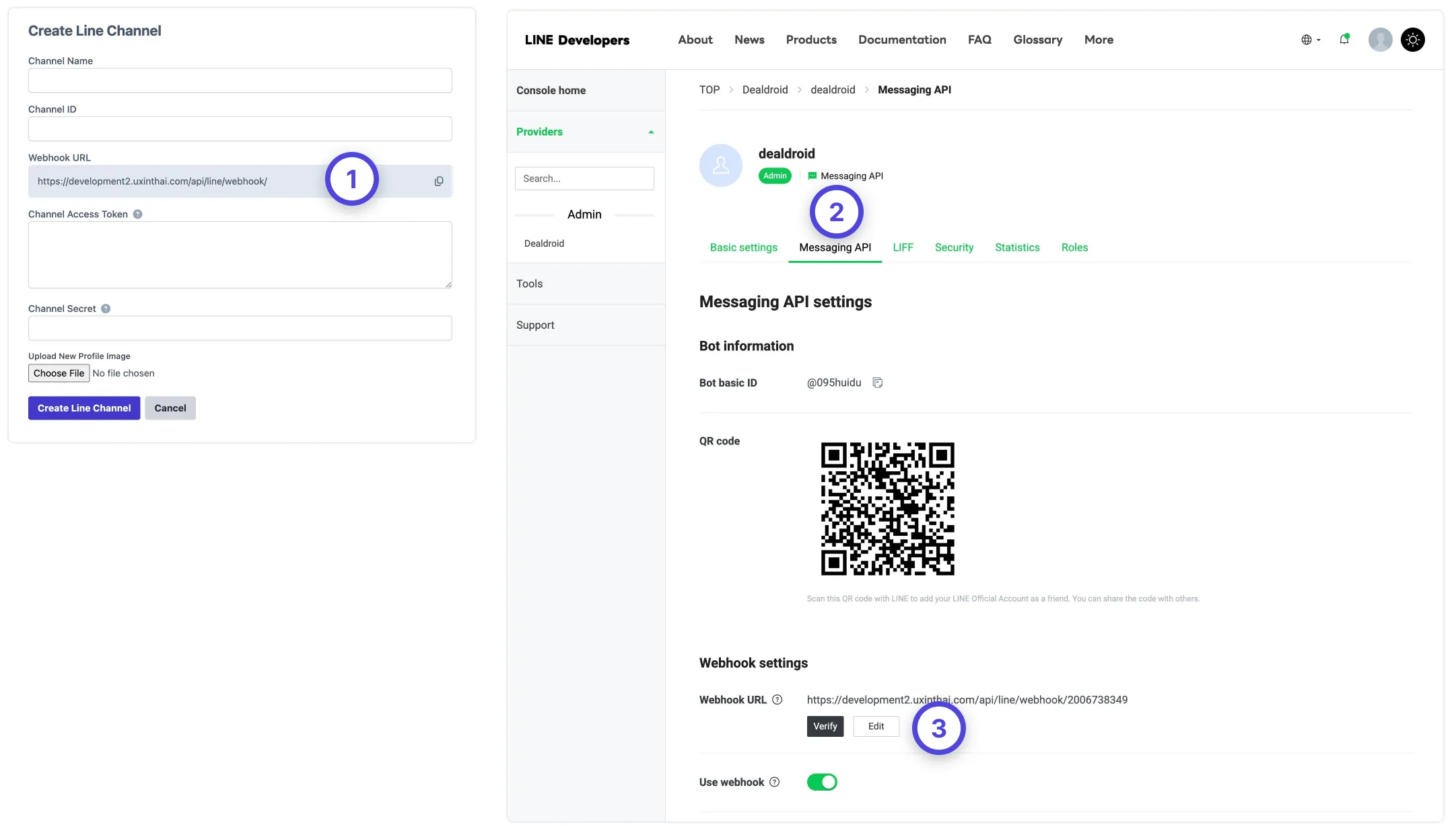 LINE Messaging API Settings